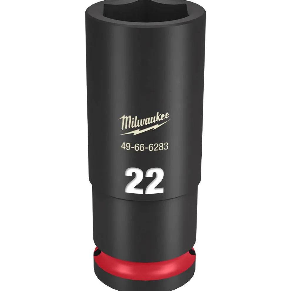 Milwaukee Shockwave Impact Duty 1/2" Drive 22mm Deep 6 Point Socket 49-66-6283
