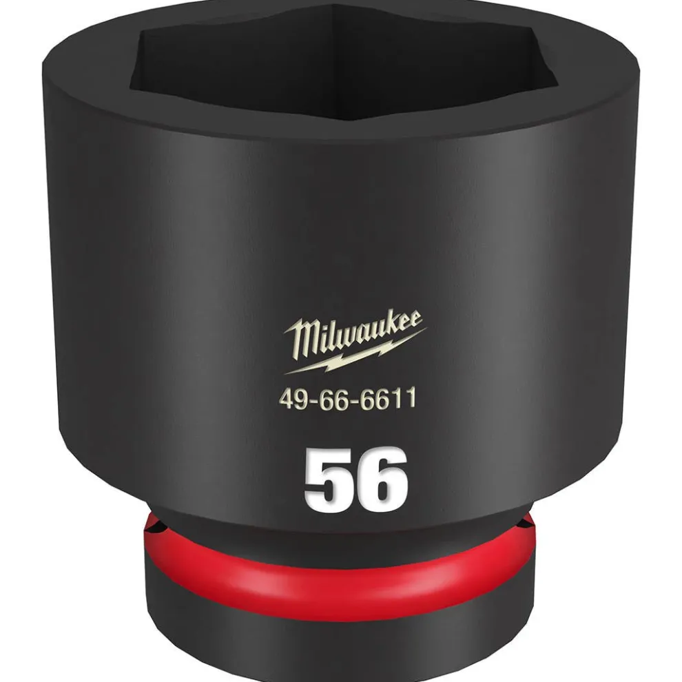 Milwaukee Shockwave Impact Duty 1" Drive 56mm Standard 6 Point Socket 49-66-6611