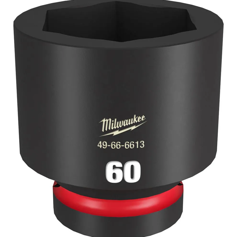 Milwaukee Shockwave Impact Duty 1" Drive 60mm Standard 6 Point Socket 49-66-6613