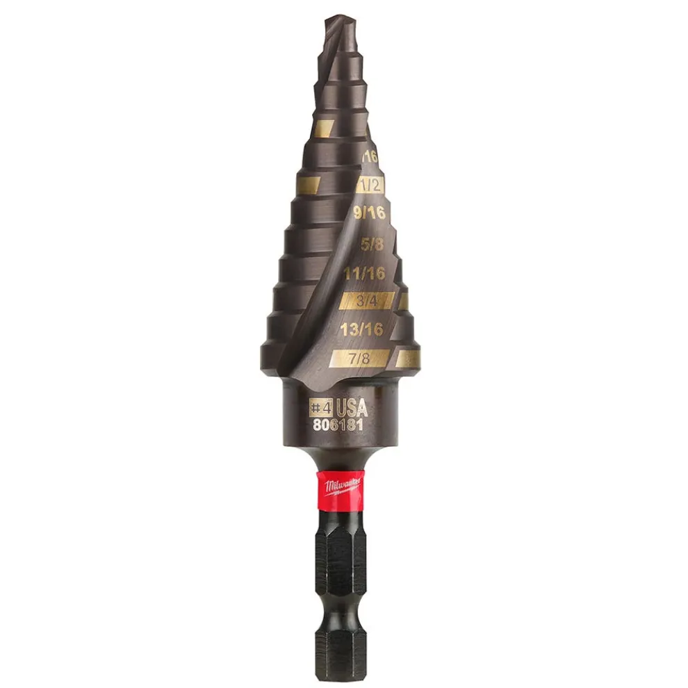 Milwaukee SHOCKWAVE 3/16" - 7/8" Impact Duty Step Bit #4 48-89-9244