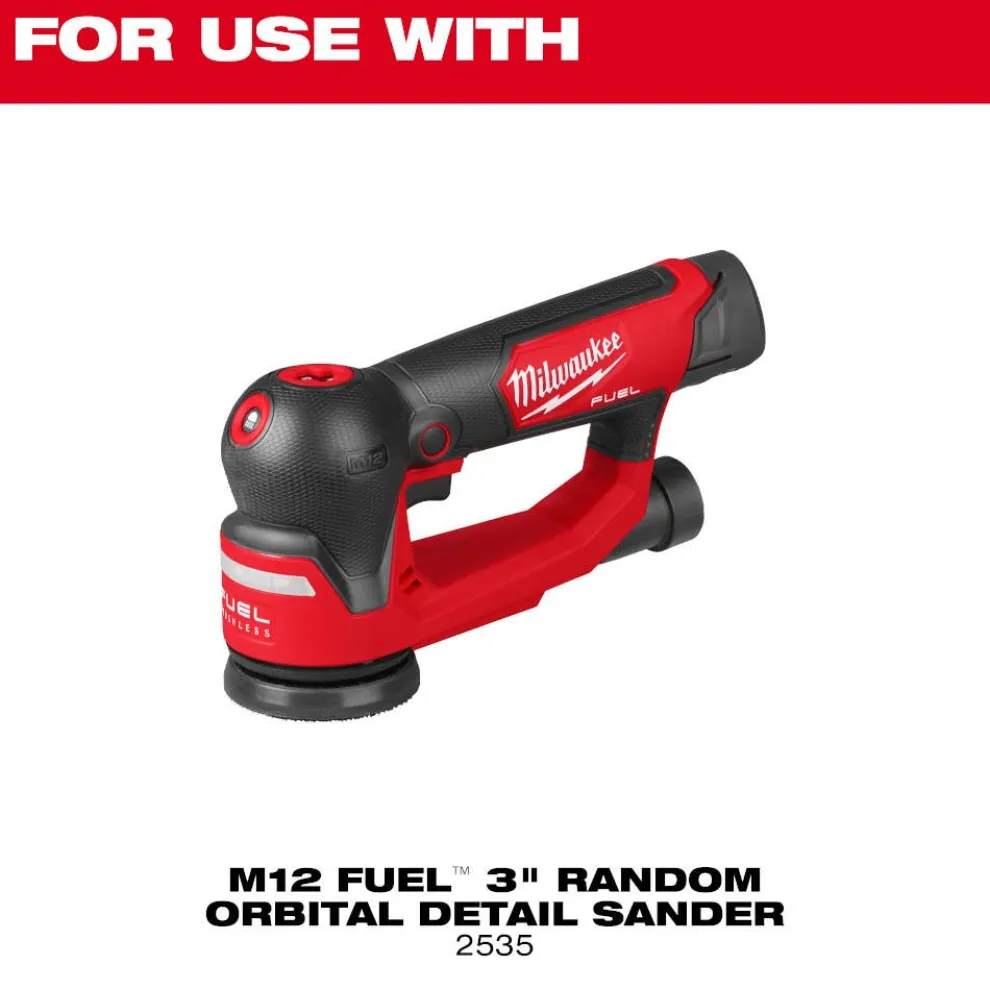 Milwaukee Tools 3” 150 Grit Mesh Sanding Discs with POWERGRID Tear Resistant Mesh – 12 pk + Pad Saver 48-80-6150