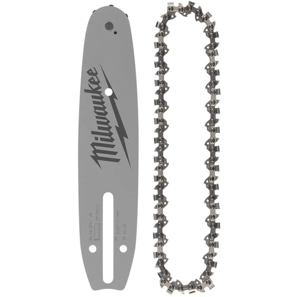 Milwaukee Tools 8" 3/8" LOW PROFILE Pitch, .043" Gauge Saw Chain and Guide Bar Set 49-16-2818