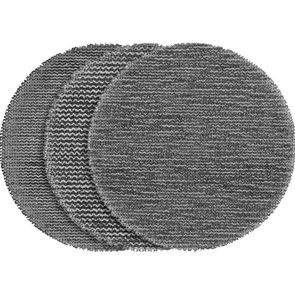 Milwaukee Tools 3” Assorted 80, 120, 180 Grit Mesh Sanding Discs with POWERGRID Tear Resistant Mesh – 36 pk + 3 Pad Savers 48-80-6406