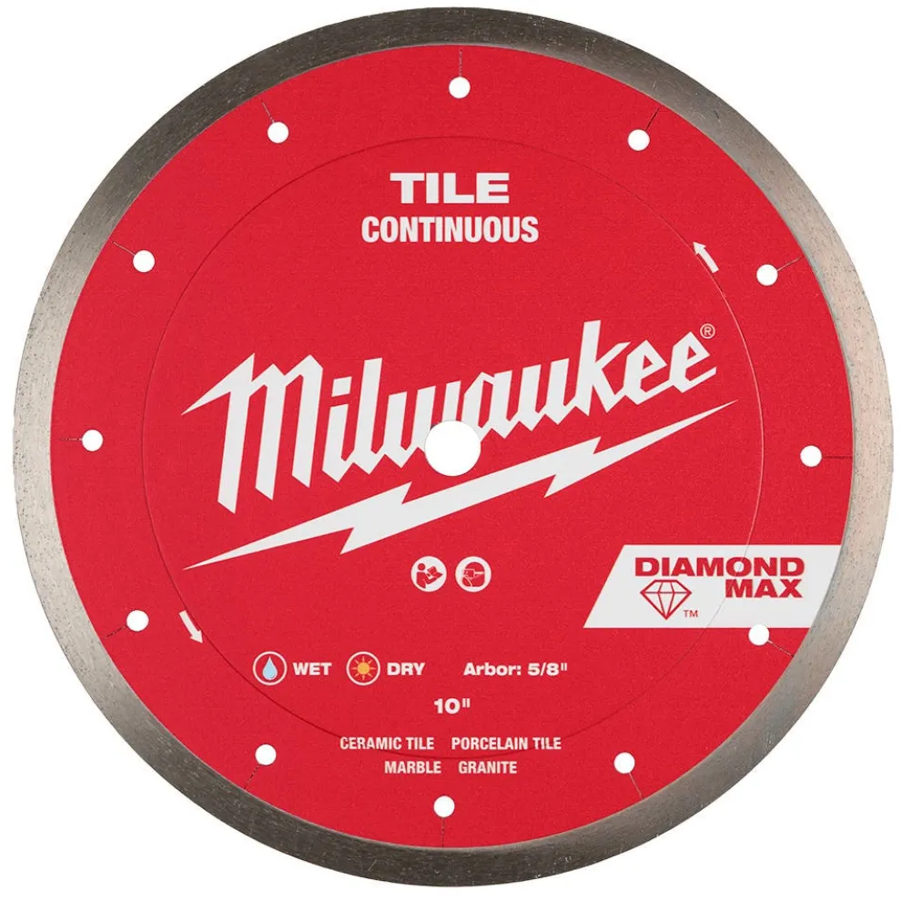 Milwaukee Tools 10" Diamond Max Continuous, Tile Diamond Blade 49-93-9210