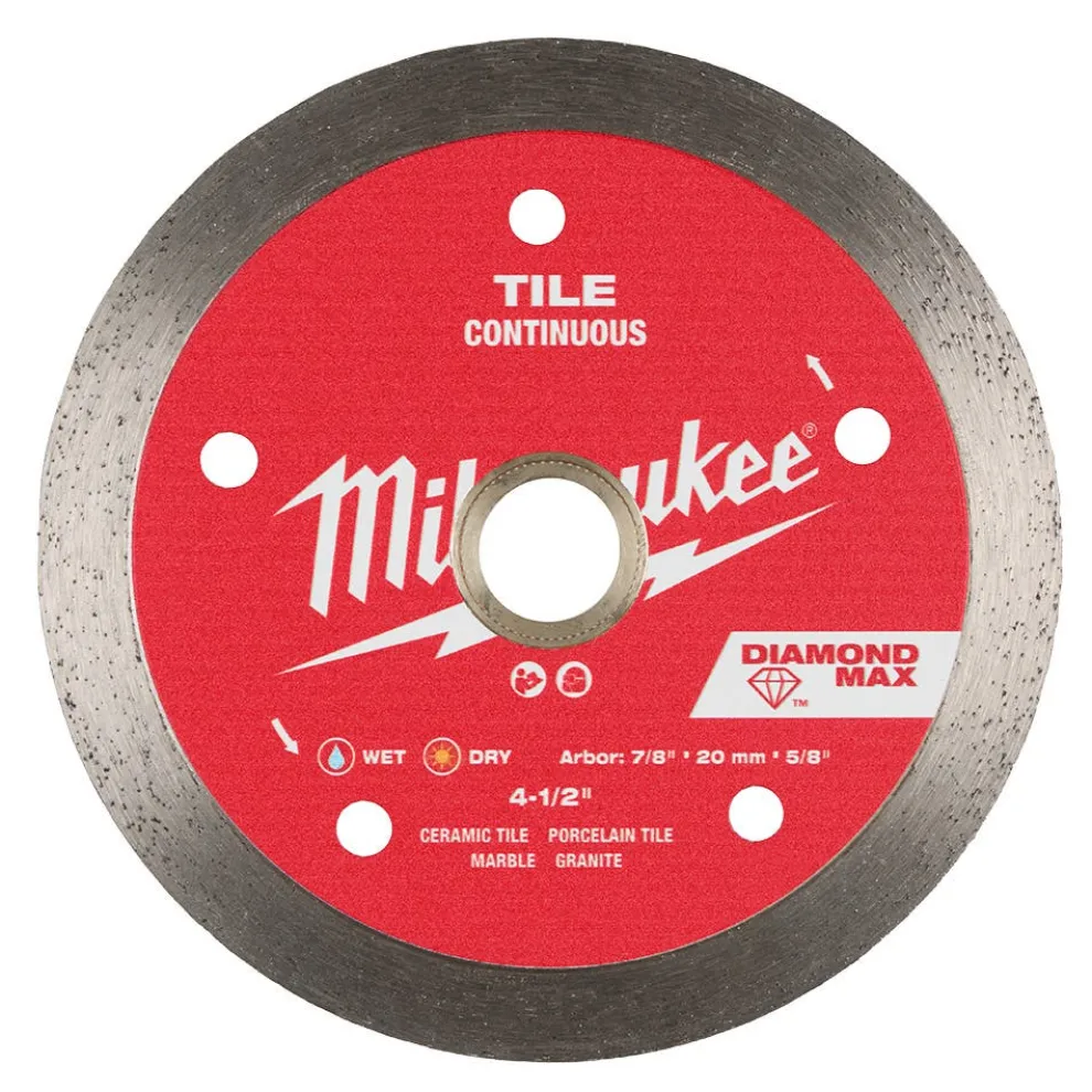 Milwaukee Tools 4-1/2" Diamond Max Continuous, Tile Diamond Blade 49-93-9204