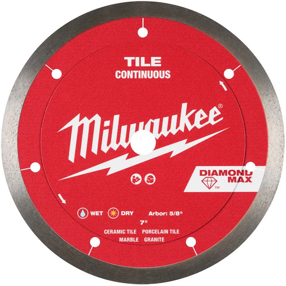 Milwaukee Tools 7" Diamond Max Continuous, Tile Diamond Blade 49-93-9207