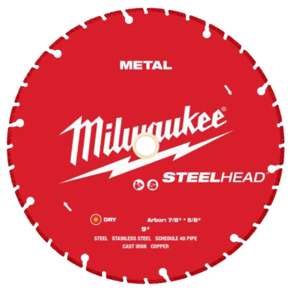 Milwaukee Tools 9” STEELHEAD™ Metal Cutting Diamond Blade 49-93-7825