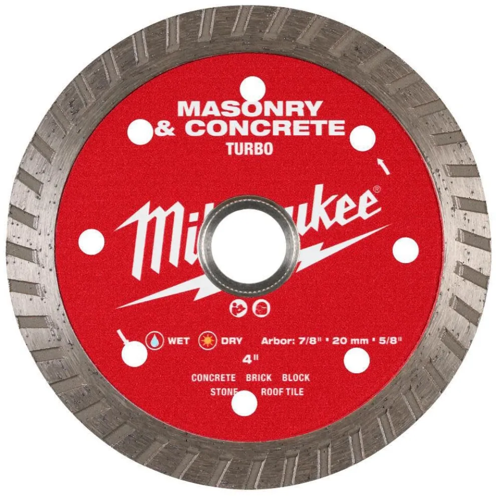Milwaukee Tools 4" Turbo Masonry & Concrete Diamond Blade 49-93-9402