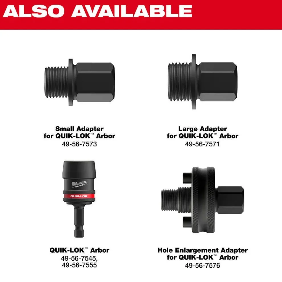 Milwaukee Tools QUIK-LOK Arbor Large Adapters 5PK 49-56-7571