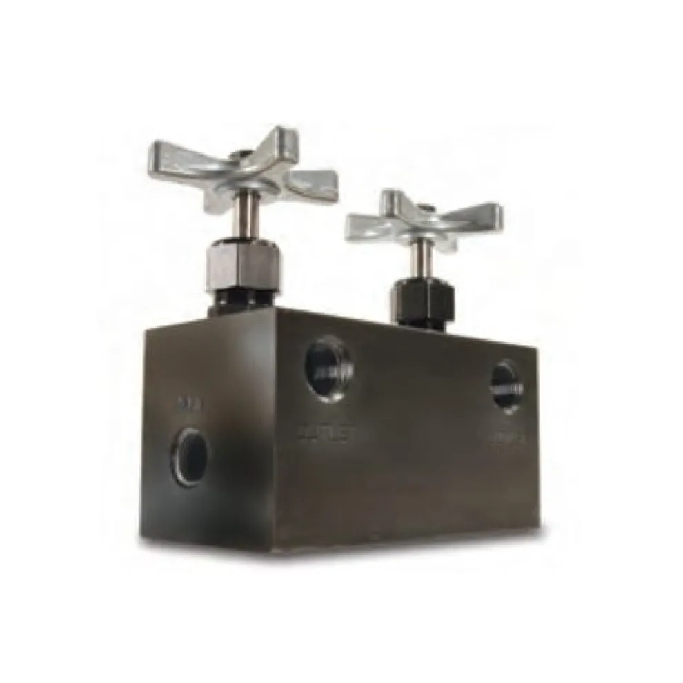 Power Team Hydraulic 2 Valve Manifold 9642