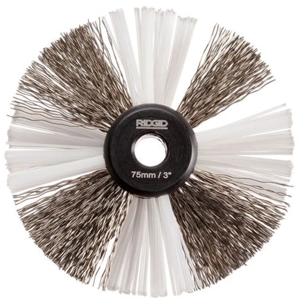 RIDGID K9-204 3" Nylon/Steel Cleaning Brush For 5/16" Cable 68978