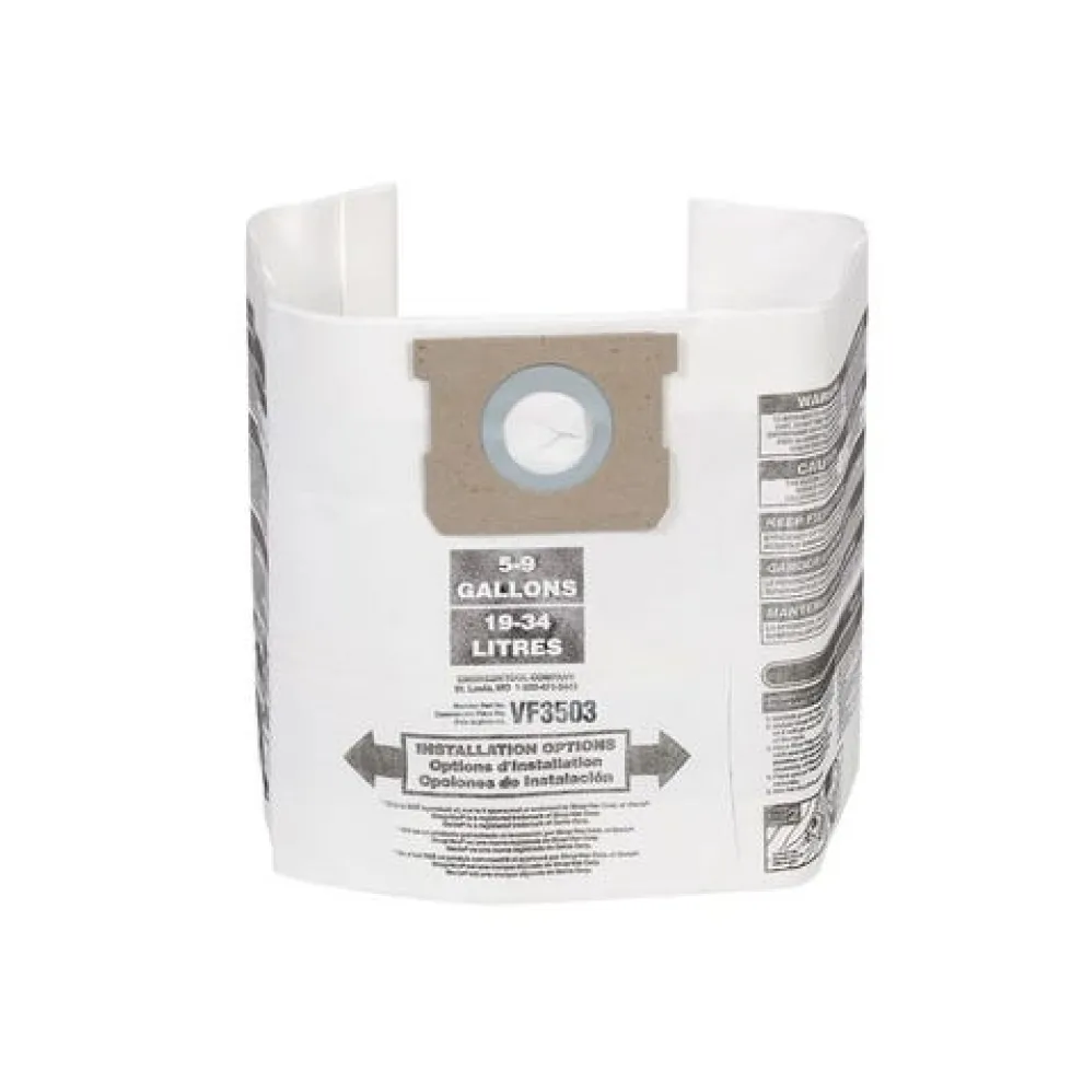RIDGID VF3503 High-Efficiency 6-9 Gallon Vacuum Dust Bags 40153