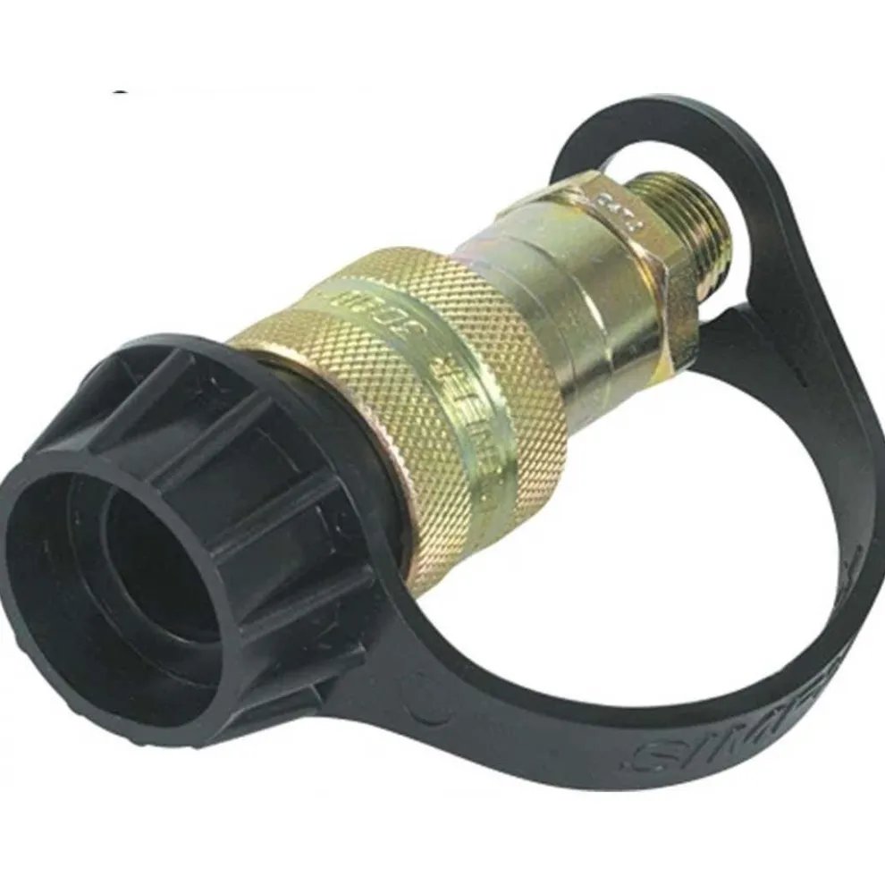 Simplex 3/8" NPTF, High Flow Ram Coupler Half with Dust Cap C211