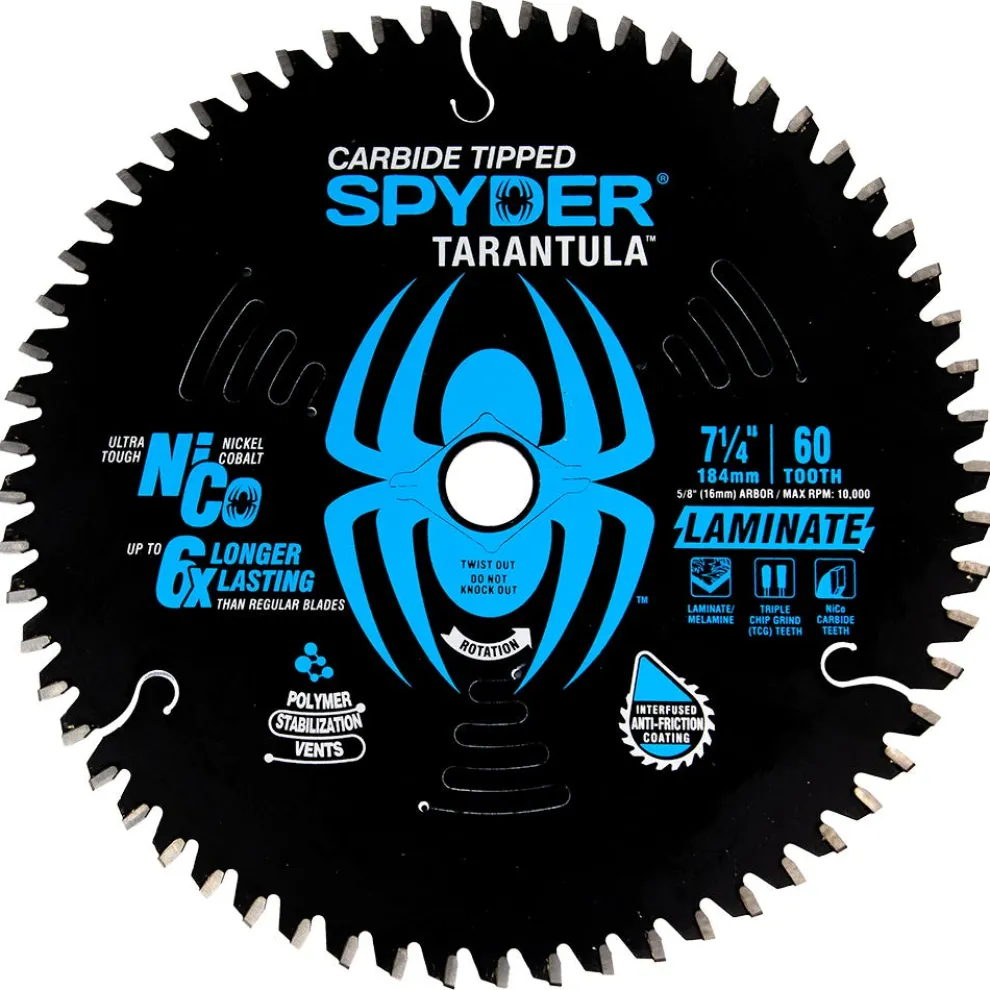 Spyder 7-1/4" 60-Tooth Double-Sided Circular Saw Blade 13020