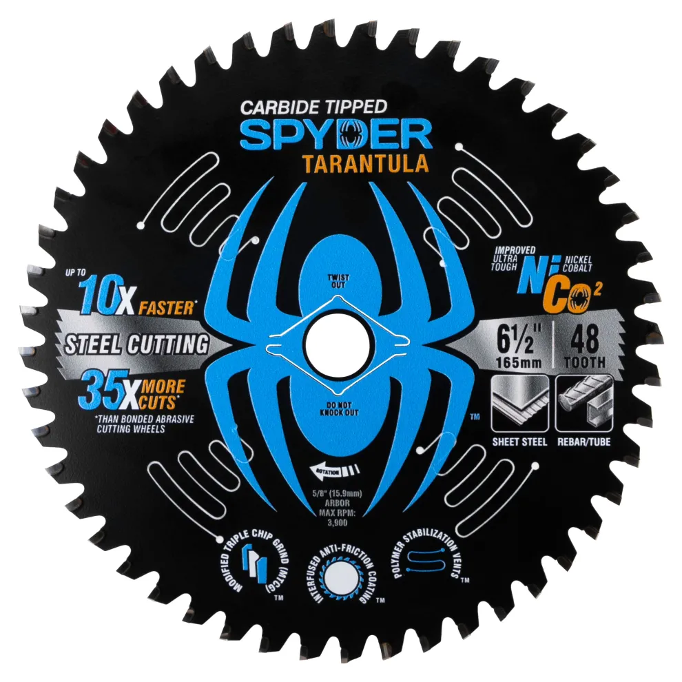 Spyder 6-1/2" 48-Tooth TCT Steel Cutting Circular Saw Blade 13500