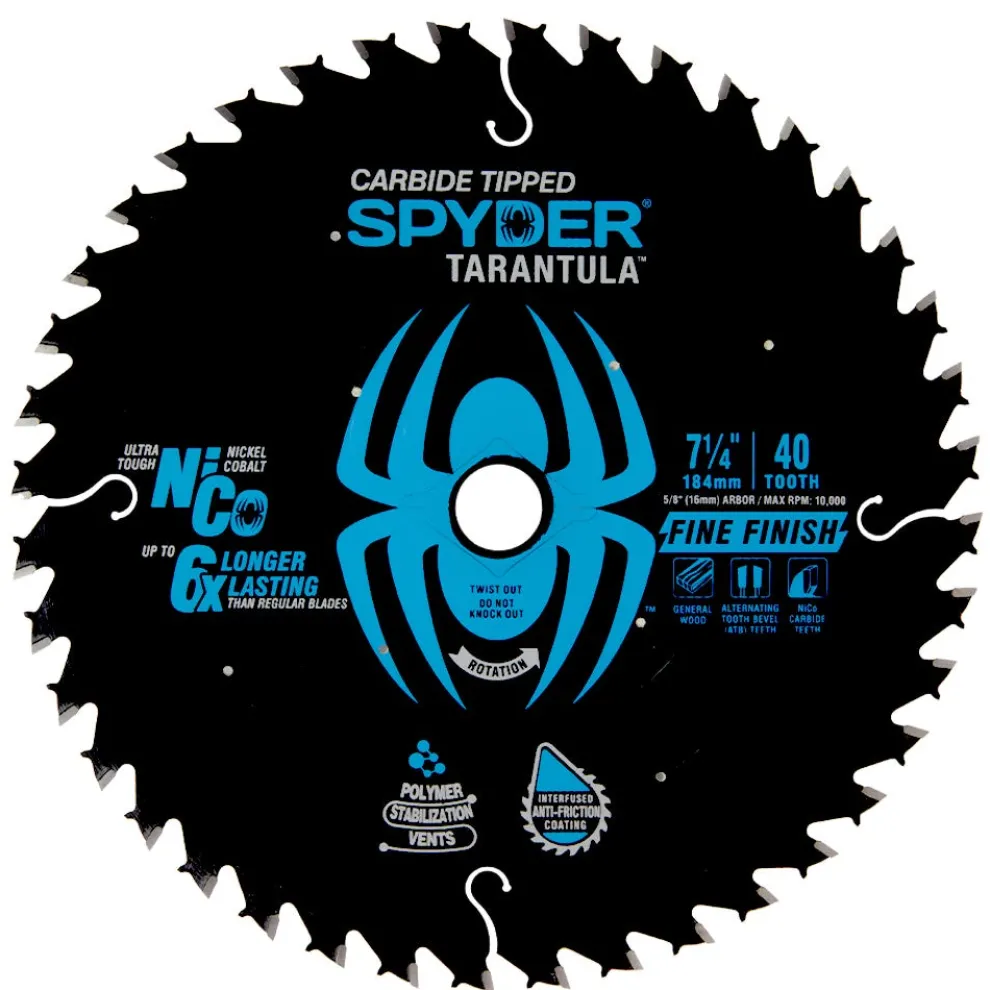 Spyder 7-1/4" 40-Tooth TCT Fine Circular Saw Blade 13007