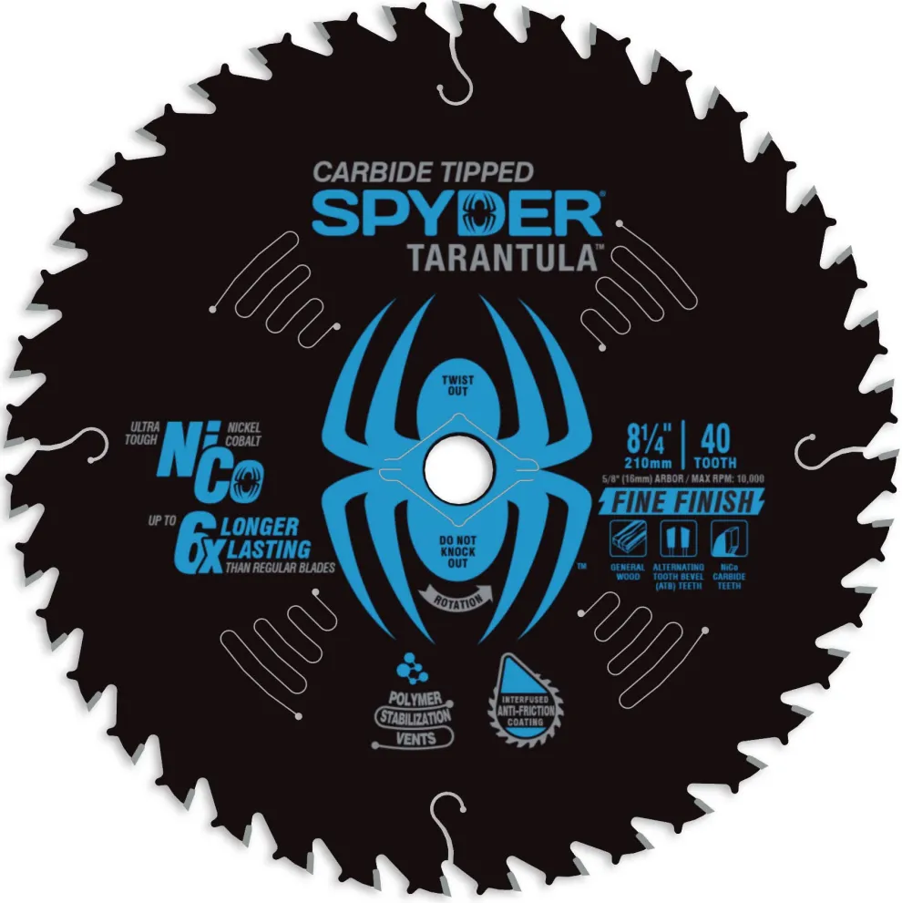 Spyder 8-1/4" 40-Tooth TCT Fine Circular Saw Blade 13044