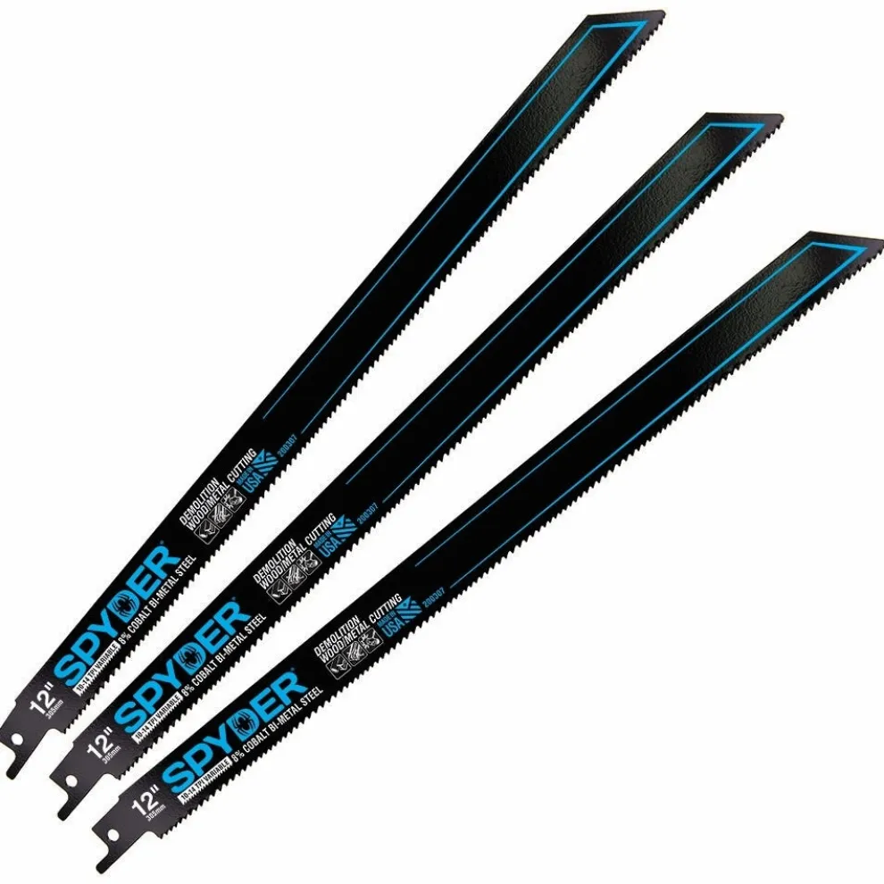 Spyder 12" 10/14-TPI Metal Cutting Reciprocating Saw Blades (3-Pack) 200307