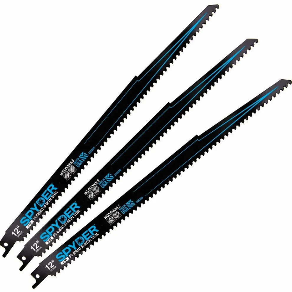 Spyder 12" 6-TPI Metal/Wood Cutting Reciprocating Saw Blades (3-Pack) 200306