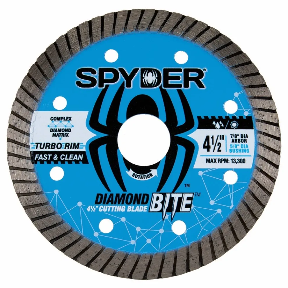 Spyder 4-1/2" Wet/Dry Turbo Diamond Saw Blade 14116