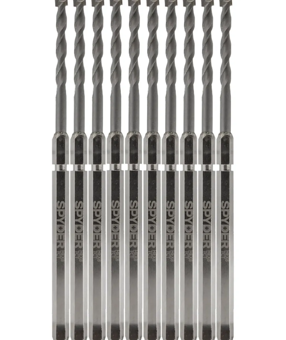 Spyder Hex8 3/8" TCT Quick Change Hole Saw Arbor Pilot Bit (10-Pack) 600649-10