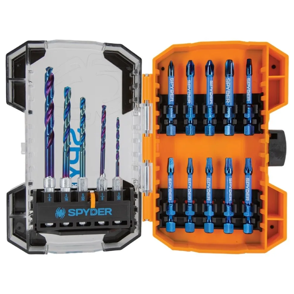 Spyder 15-Piece Drill And Impact Driver Bit Kit 19031