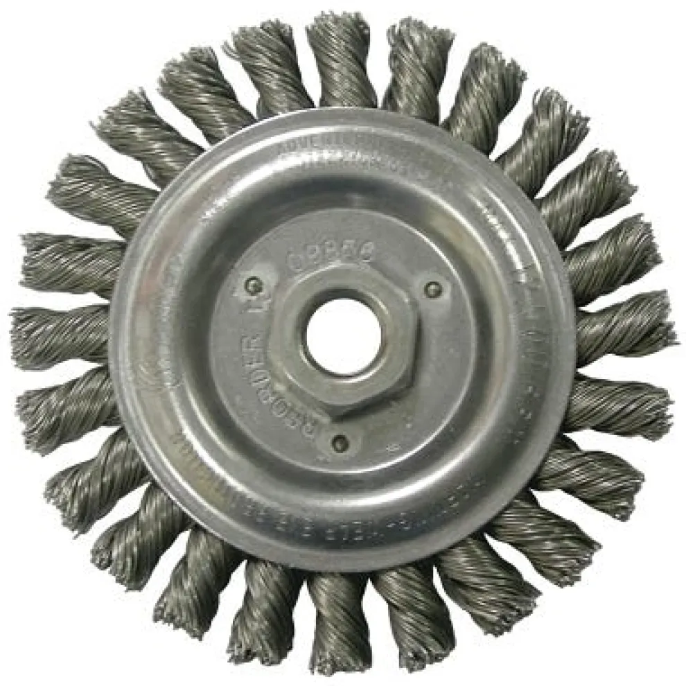 Weiler Roughneck Stringer Bead Wheel, 6" x 3/16" x 5/8-11 UNC x 0.020", 12500 RPM 8766