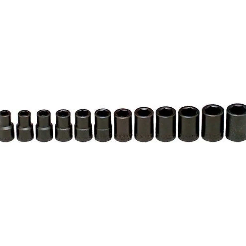 Wright Tool Impact Socket Set 12 Piece 1/2" Metric WR460
